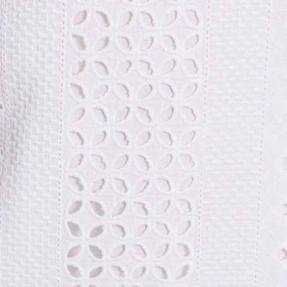 New J.Crew Flutter Sleeve Eyelet Dress in White Size 12 - Picture 14 of 14